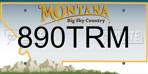 890TRM Montana License Plate