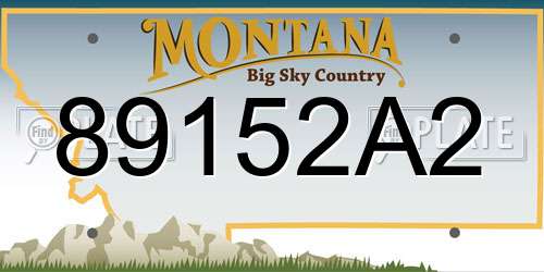 89152A2 Montana License Plate