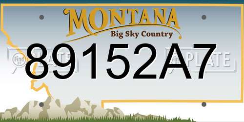 89152A7 Montana License Plate