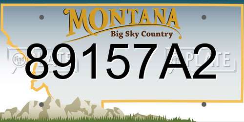 89157A2 Montana License Plate