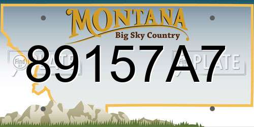 89157A7 Montana License Plate