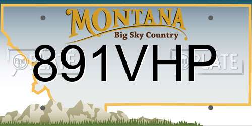 891VHP Montana License Plate
