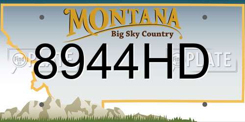 8944HD Montana License Plate