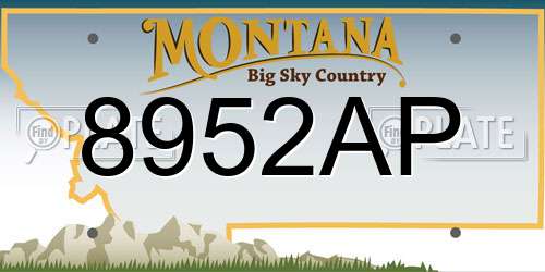 8952AP Montana License Plate