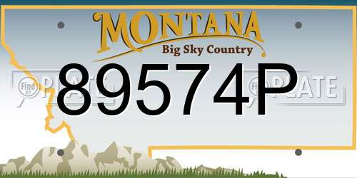 89574P Montana License Plate