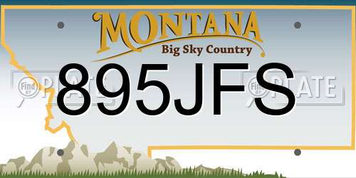 895JFS Montana License Plate