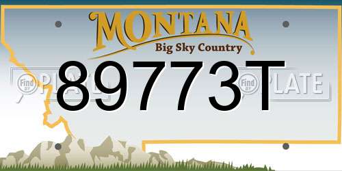 89773T Montana License Plate