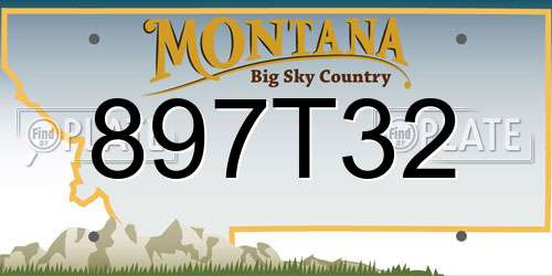 897T32 Montana License Plate
