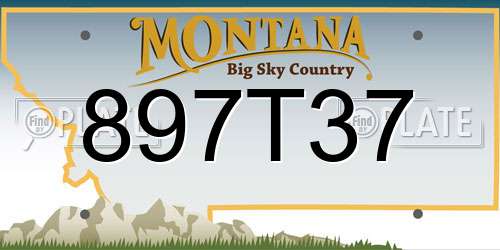897T37 Montana License Plate