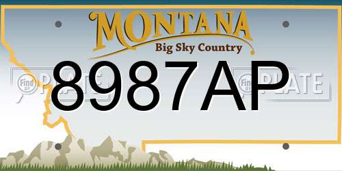 8987AP Montana License Plate