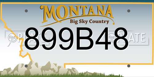 899B48 Montana License Plate