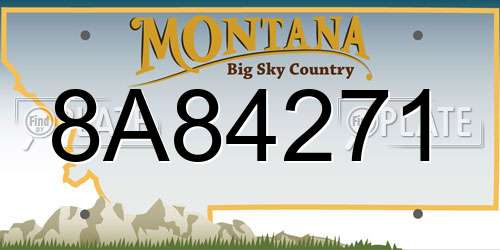 8A84271 Montana License Plate