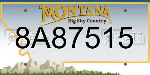 8A87515 Montana License Plate