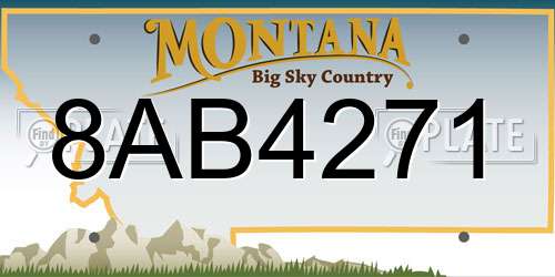 8AB4271 Montana License Plate