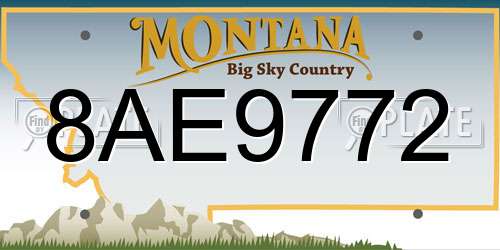 8AE9772 Montana License Plate