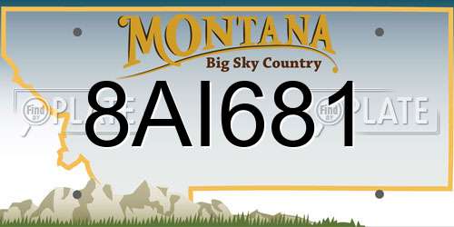 8AI681 Montana License Plate