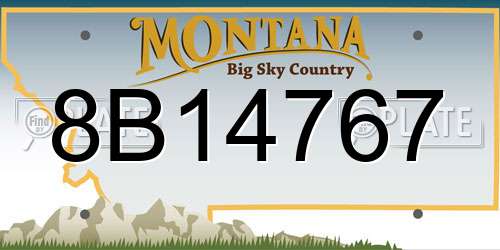8B14767 Montana License Plate