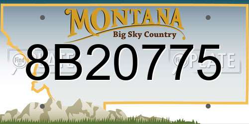 8B20775 Montana License Plate