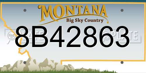 8B42863 Montana License Plate