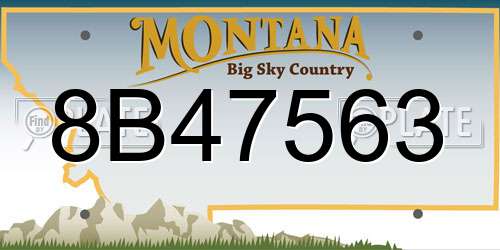 8B47563 Montana License Plate