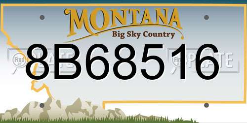 8B68516 Montana License Plate
