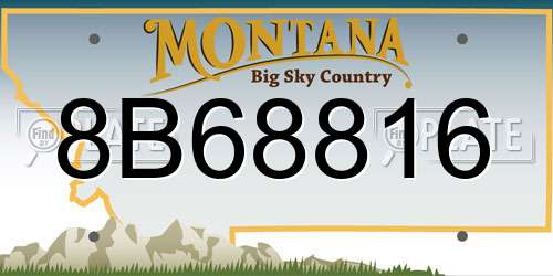8B68816 Montana License Plate