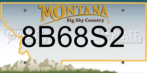8B68S2 Montana License Plate