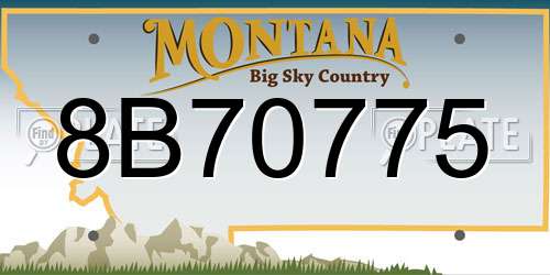8B70775 Montana License Plate