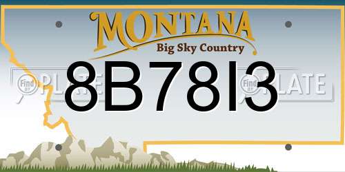 8B78I3 Montana License Plate