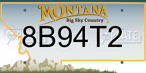 8B94T2 Montana License Plate