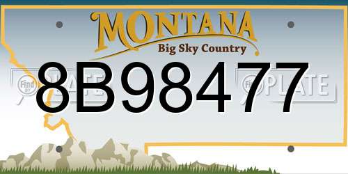 8B98477 Montana License Plate