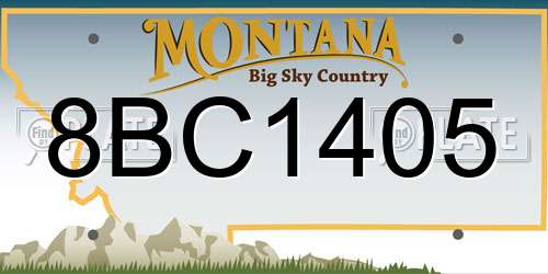 8BC1405 Montana License Plate