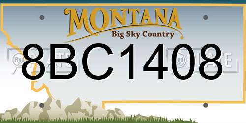 8BC1408 Montana License Plate