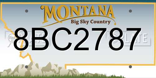 8BC2787 Montana License Plate