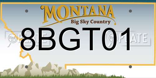 8BGT01 Montana License Plate