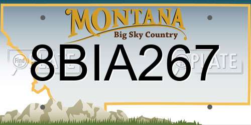 8BIA267 Montana License Plate
