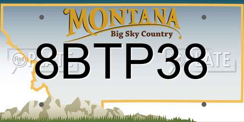 8BTP38 Montana License Plate