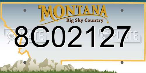 8C02127 Montana License Plate