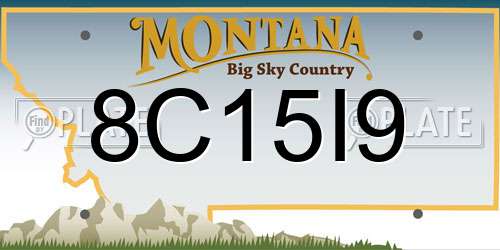 8C15I9 Montana License Plate