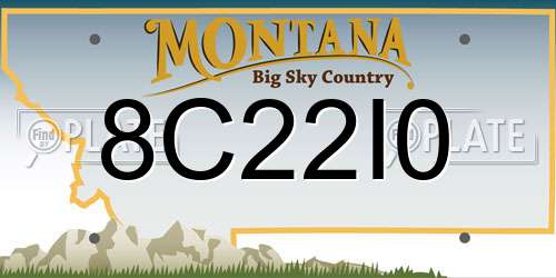 8C22I0 Montana License Plate
