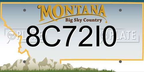 8C72I0 Montana License Plate