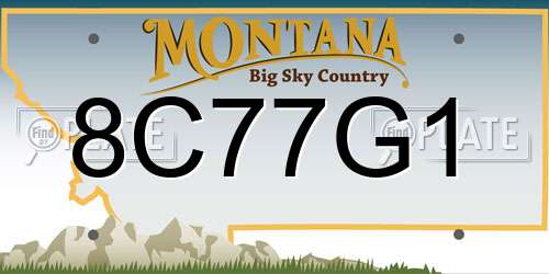 8C77G1 Montana License Plate