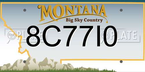 8C77I0 Montana License Plate