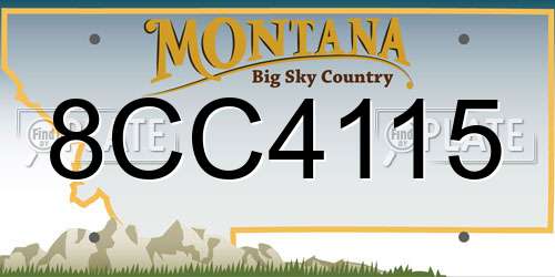 8CC4115 Montana License Plate