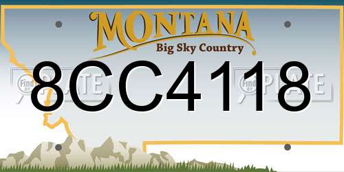 8CC4118 Montana License Plate