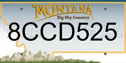 8CCD525 Montana License Plate