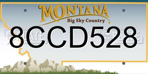 8CCD528 Montana License Plate