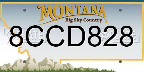 8CCD828 Montana License Plate