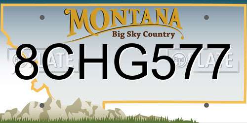 8CHG577 Montana License Plate