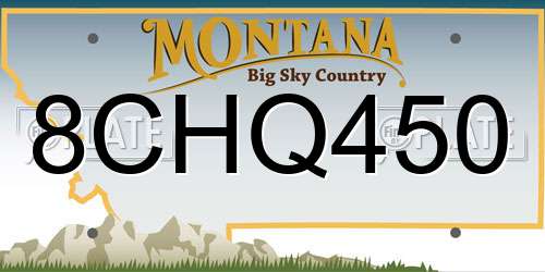 8CHQ450 Montana License Plate